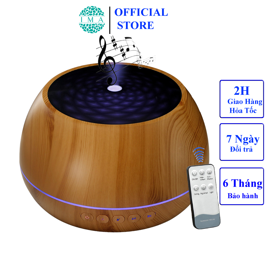 Máy Xông Tinh Dầu IMA Trụ Tích Hợp Loa Bluetooth Tự Tắt Khi Hết Nước Đầu Phun Sương Nano Tạo Ẩm Phù Hợp Phòng Diện Tích 30M Dung Tích 1000ML Bảo Hành 6 Tháng