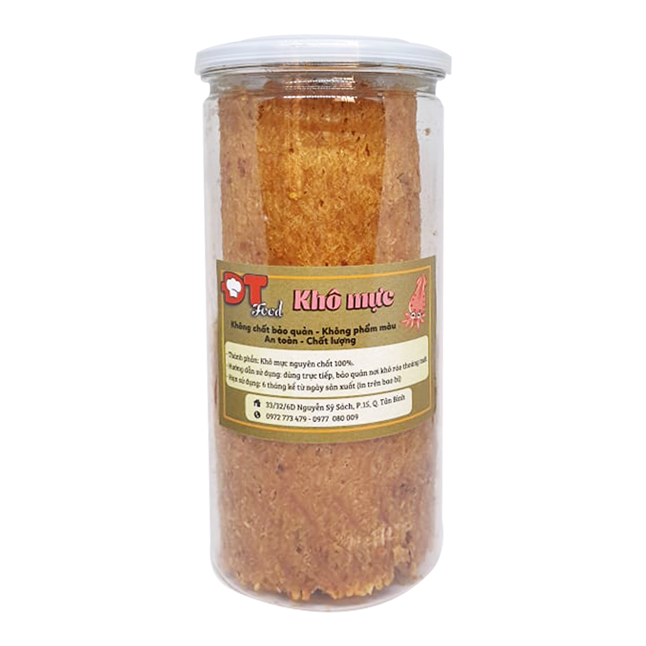 Mực cán tẩm gia vị thơm ngon đặc biết tặng kèm tương ớt DTFood 200G