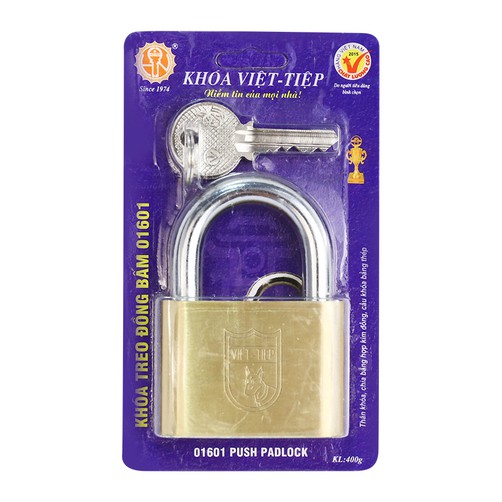 Khoá việt tiệp treo đồng bấm 10601 chính hãng