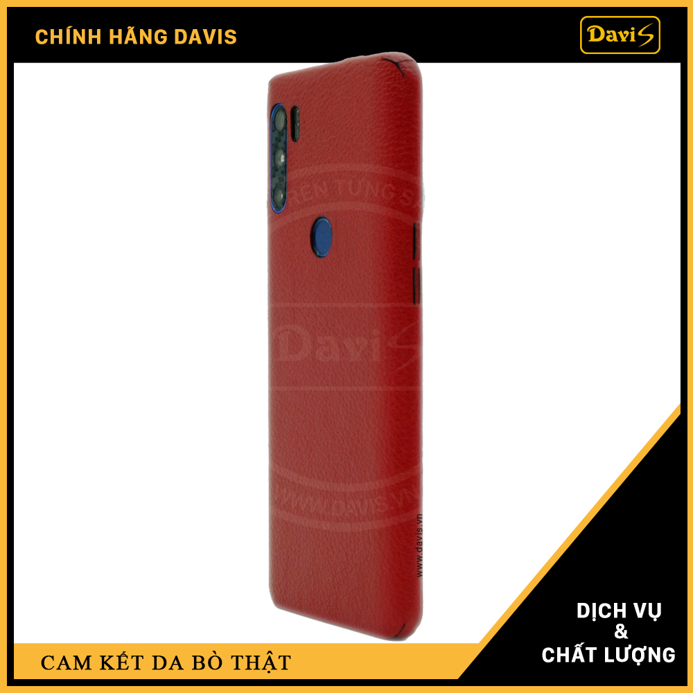 Dán da full viền Vsmart Active 3, làm từ da bò thật cao cấp - Chính hãng Davis