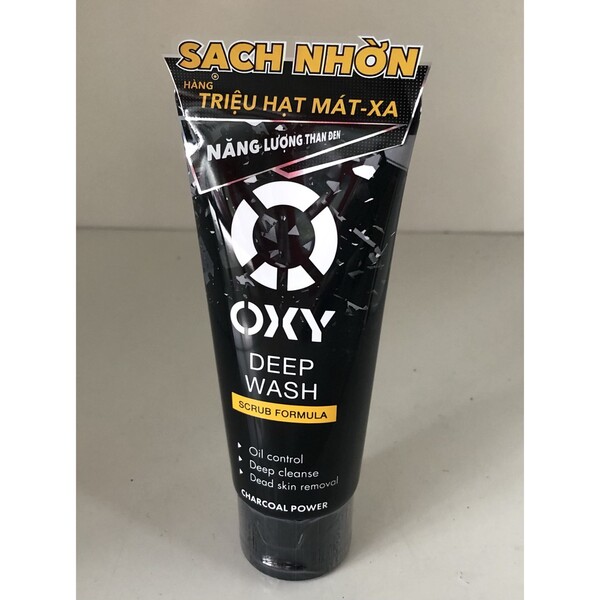 Kem rửa mặt có hạt sạch sâu oxy deep wash 100g c