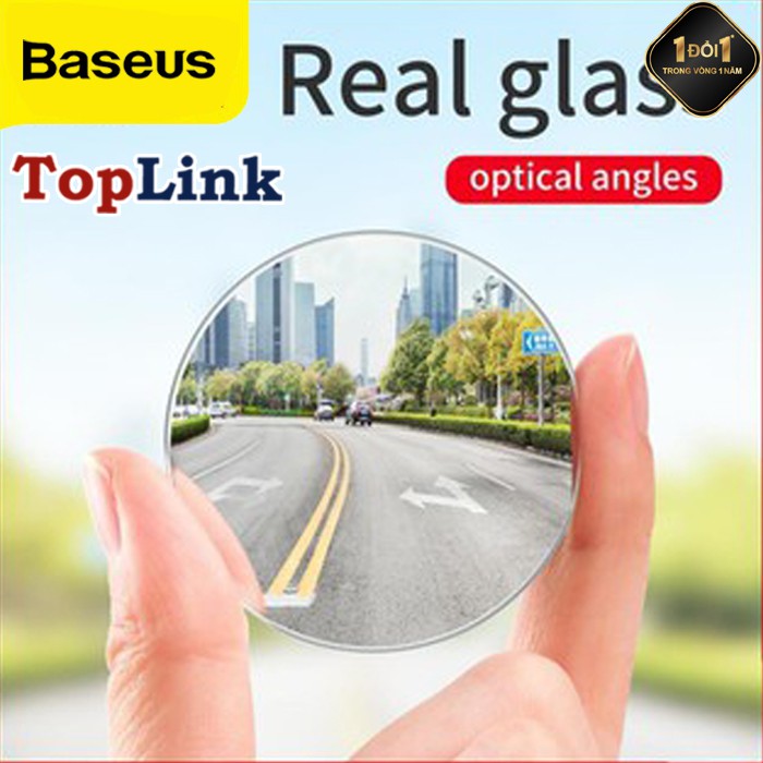 Gương cầu mini baseus gắn trên gương chiếu hậu có thể xoay 360 thương hiệu baseus - phân phối bởi toplink