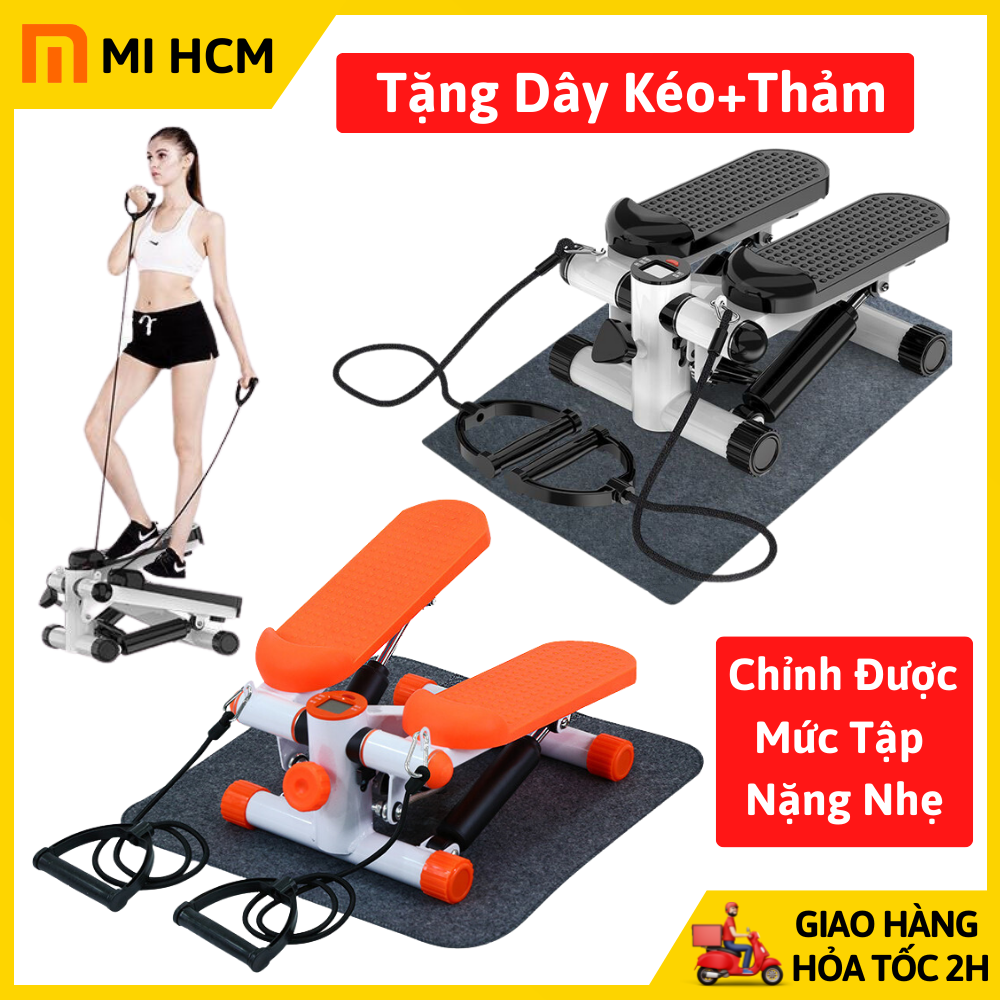 [Tặng Dây Kéo Và Thảm] Máy chạy bộ tại nhà STEPPER - Máy chạy bộ tại chỗ Mini STEPPER nâng cao sức khỏe, giảm cân, giảm mỡ hiệu quả mỗi ngày, Máy tập thể dục đa năng, Máy chạy bộ trên không nâng cao sức khỏe