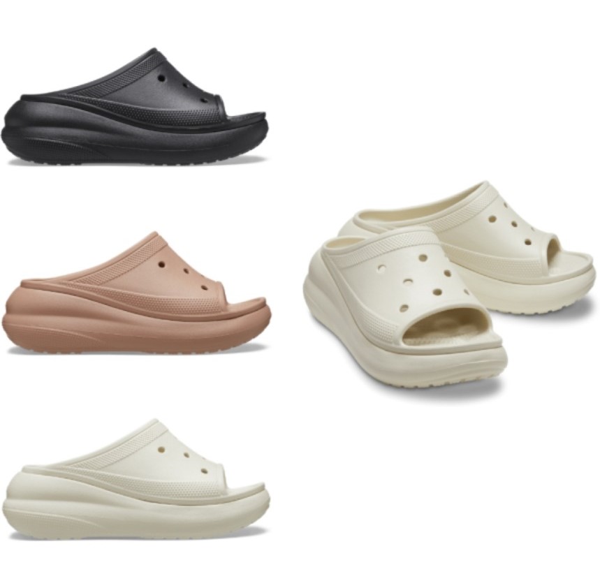 Giày dép crocs - dép quai ngang đế xuồng crocs classic crush slide version 2 mẫu mới nhất cho nữ chống thấm nước, chống trơn trượt, chống hôi chân, hàng nhà máy xuất xịn, đầy đủ hộp hoặc túi crocs