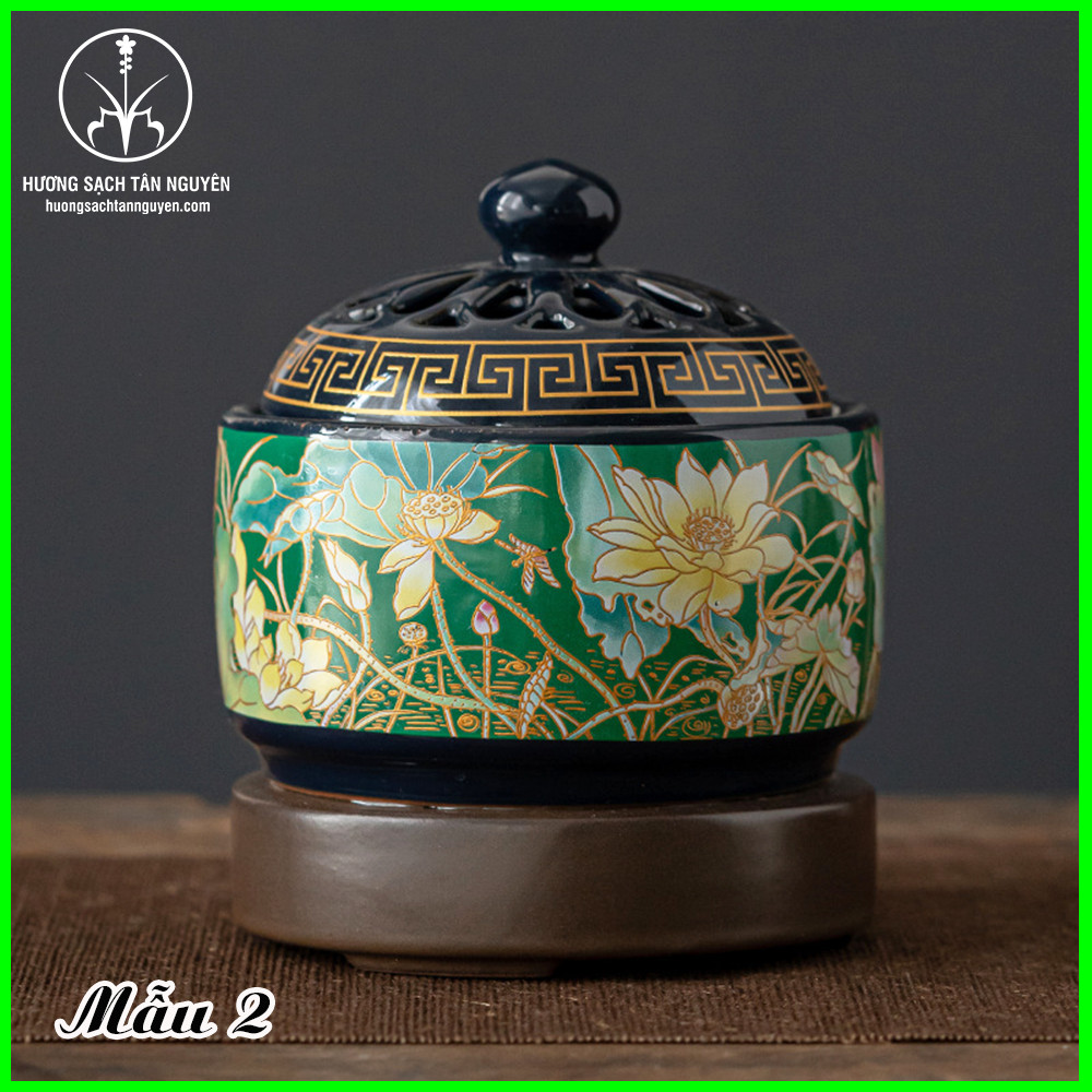 Lư điện Tân Nguyên, lư hương đốt trầm, lư xông điện có điều khiển nhiệt độ hẹn giờ để xông tinh dầu