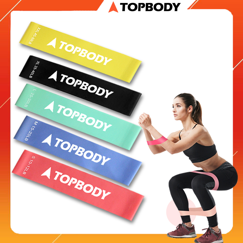 Dây miniband tập mông chân chất liệu cao su đàn hồi kháng lực TOPBODY - T2 - MIBAND001