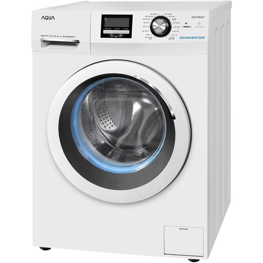 Máy giặt aqua cửa ngang 8.5kg màu trắng aqd-d850a.w
