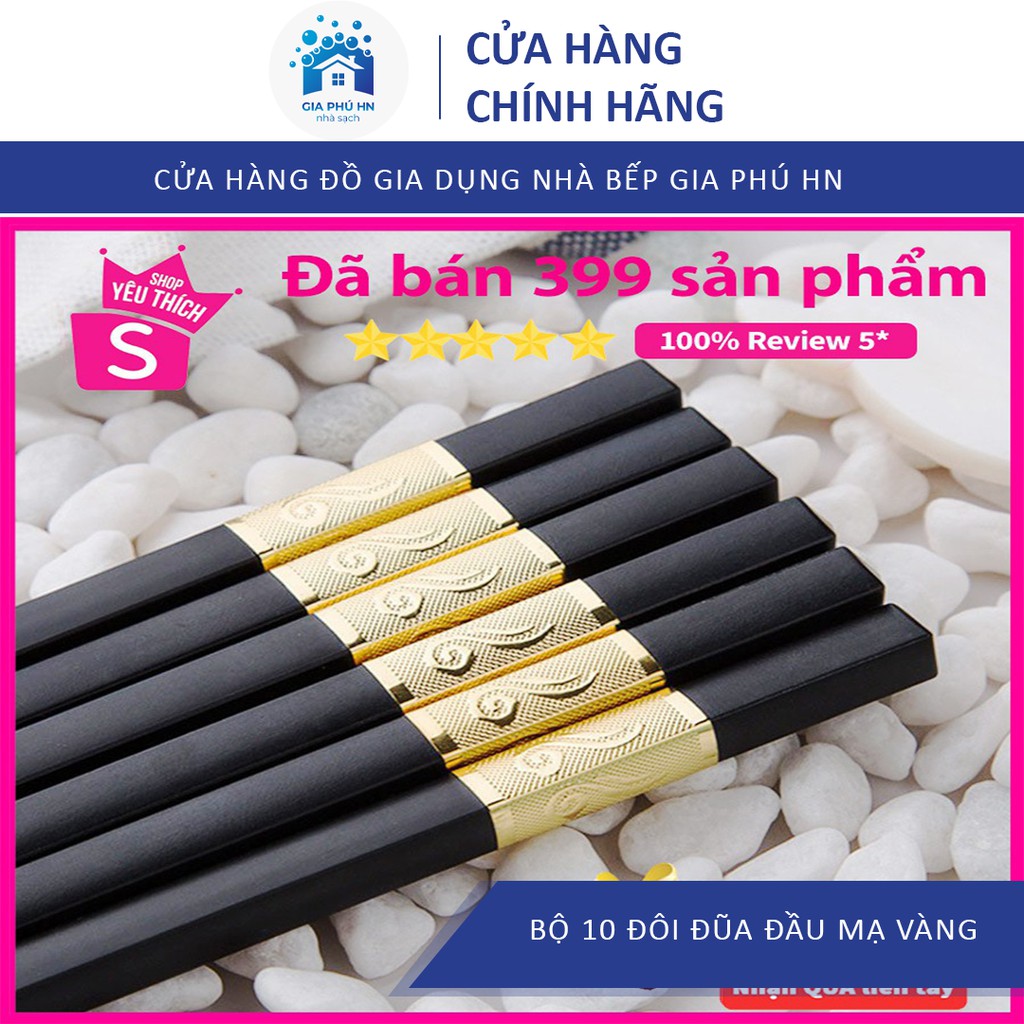 [Video] Bộ 10 Đôi Đũa , Bộ 10 Đôi Đũa Đầu Mạ Vàng Siêu Đẹp