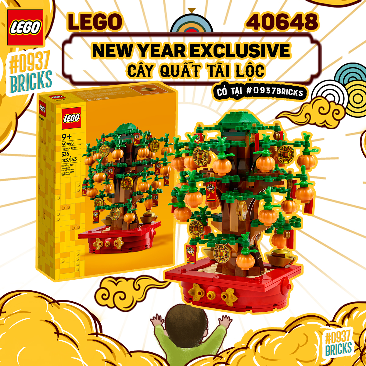 40648 lego new year exclusive 2023 cây quất tết tài lộc phong thủy