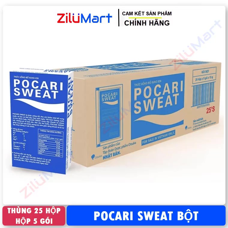 Bột pha bù nước bổ sung ion Pocari Sweat (thùng 25 hộp) loại 13g