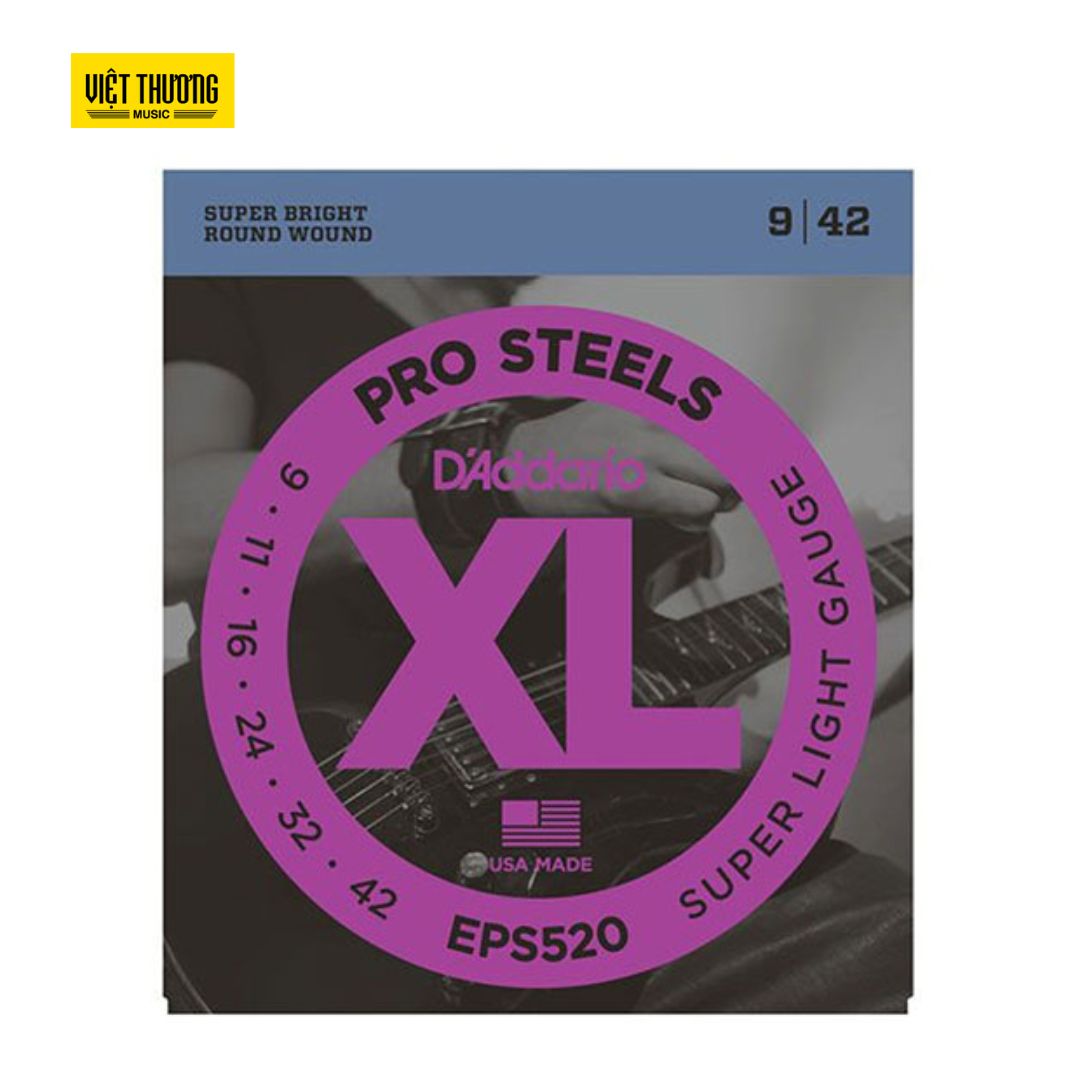Dây Đàn Guitar Điện D'addario 9-42 EPS520 - Việt Thương Music