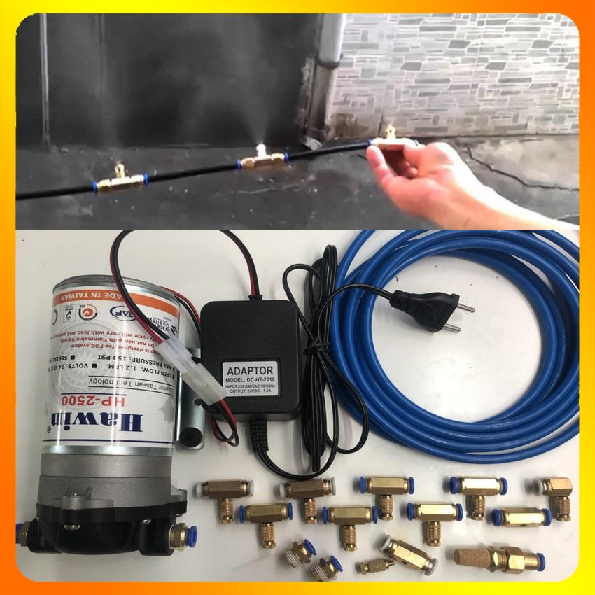 Máy Phun Sương Làm Mát Không Khí Cho Hiên Nhà, Cửa Hàng, Quán Xá- 10 Béc Phun