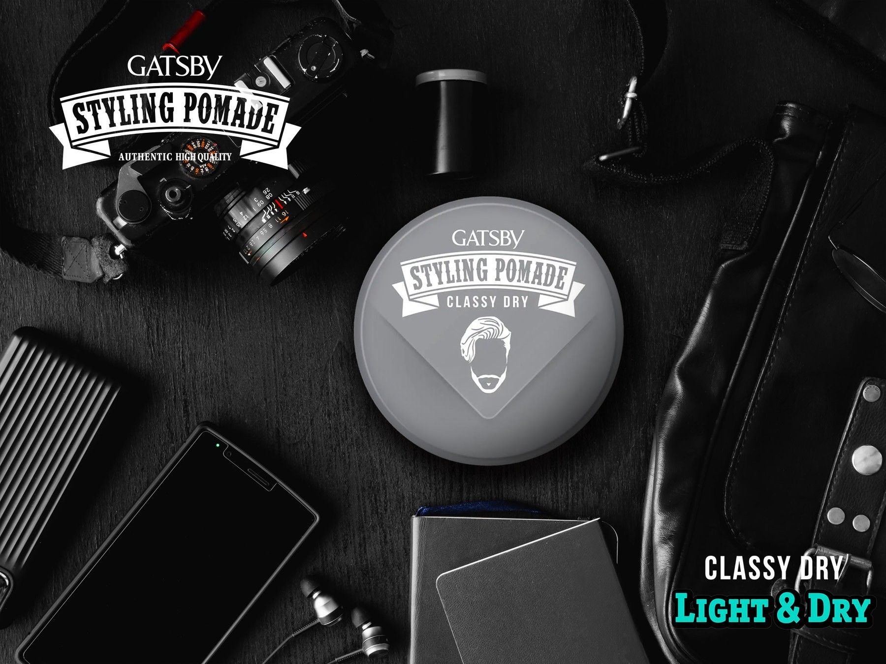 Sáp tạo kiểu tóc gatsby side swept light & dry 75g - 8992222055567