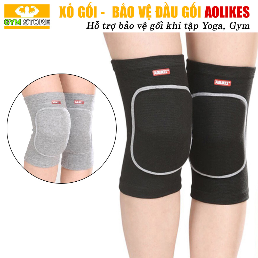 Miếng đệm đầu gối, Bó gối tập Yoga, Đai xỏ gối tập gym, Băng gối thể thao cho nữ chính hãng AOLIKES