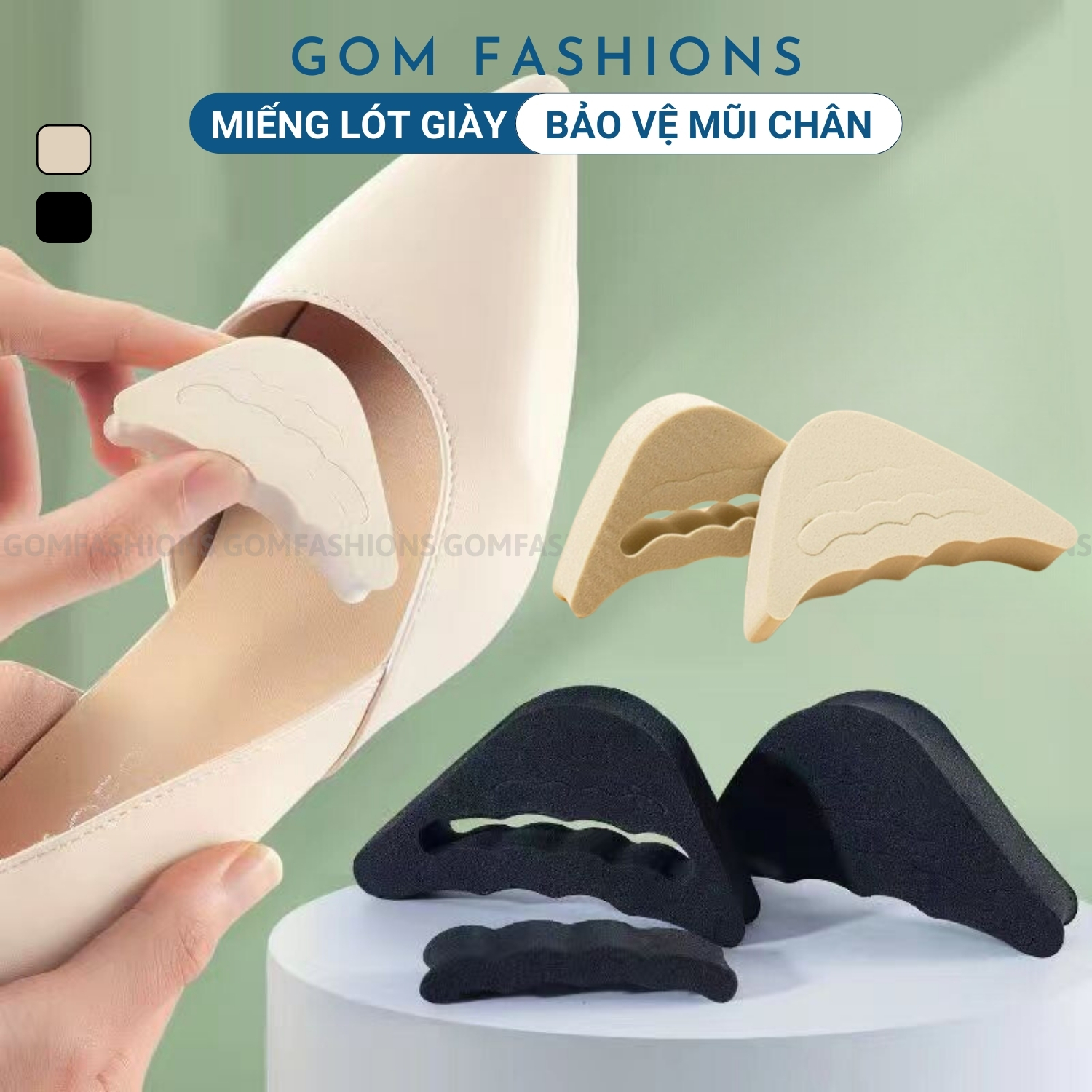 Miếng lót mũi giày chống rộng cao cấp, chất liệu cao su non đệm êm chống trầy xước mũi chân, tăng size - PY-2503