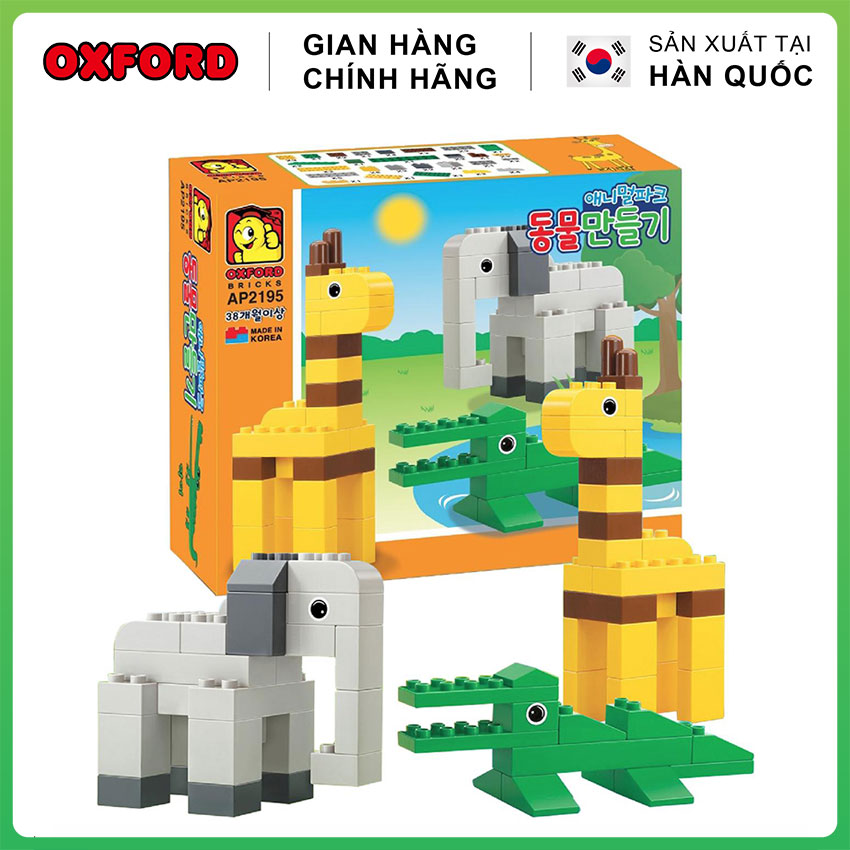 Bộ Xếp Hình Đồ Chơi Thông Minh - Lego Lắp Ráp Oxford Hàn Quốc AP2195 gồm 66 Chi Tiết Cỡ Vừa - Nhựa An Toàn Cho Bé 3 Tuổi - Rèn Tư Duy | Handskid