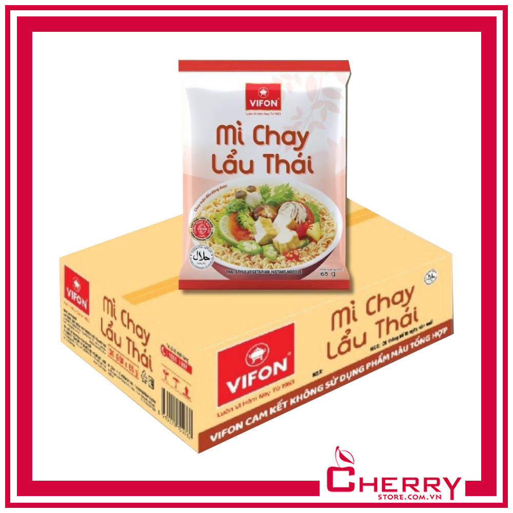 Thùng 30 gói mì chay lẩu thái vifon gói 65g