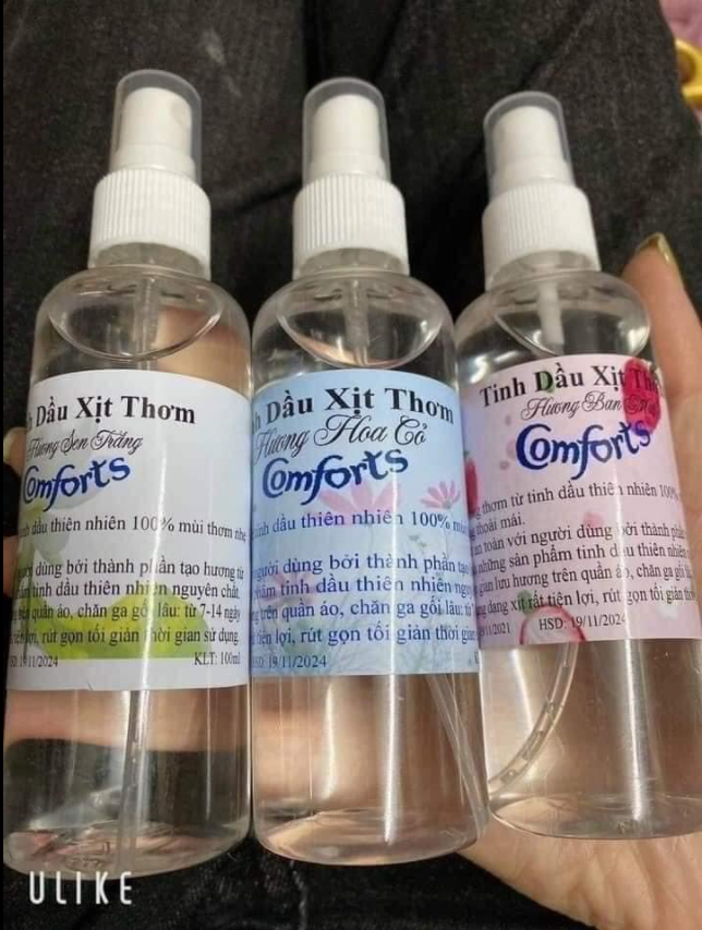 Xịt xả vải khô comfor