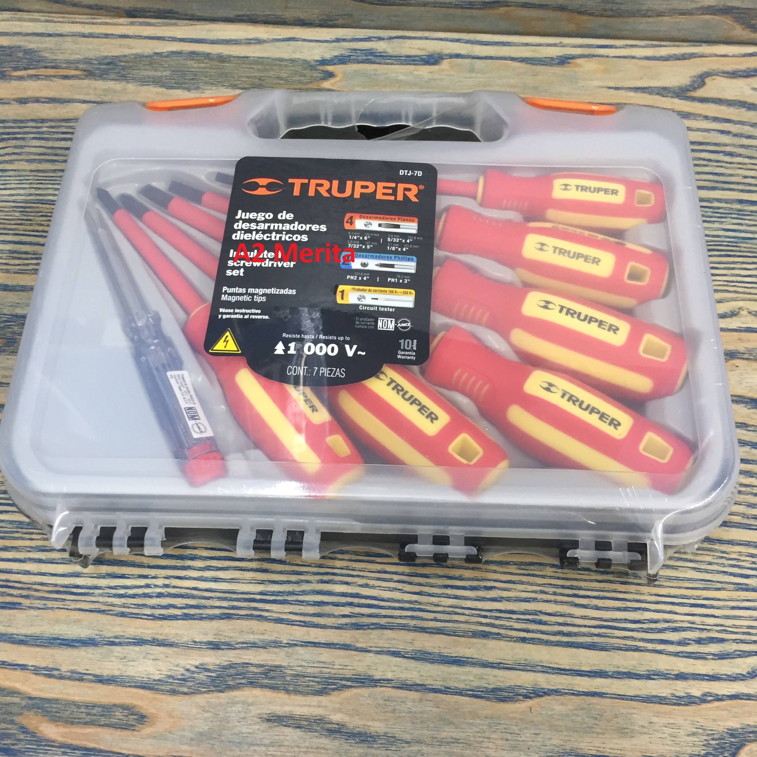 Bộ vít 6 cây chuyên dùng cách điện 1000v truper 14196