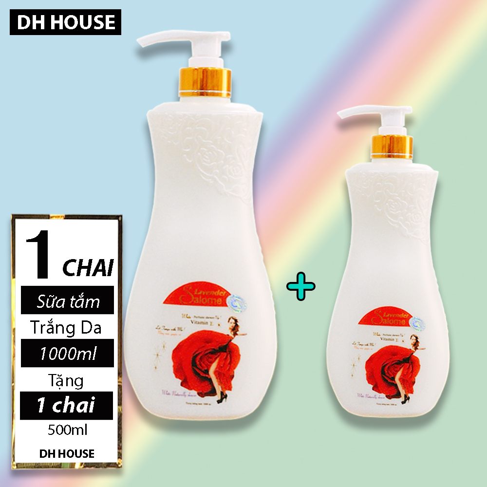 [HCM][THƠM LẮM LUÔN ] [ Combo 02 Chai ] Sữa tắm Hoa Hồng 1000ml + Sữa tắm Hoa hồng tươi nhỏ 500 ml kèm bổ xung Vitamin E . (Date : 36 tháng) DHHOUSE