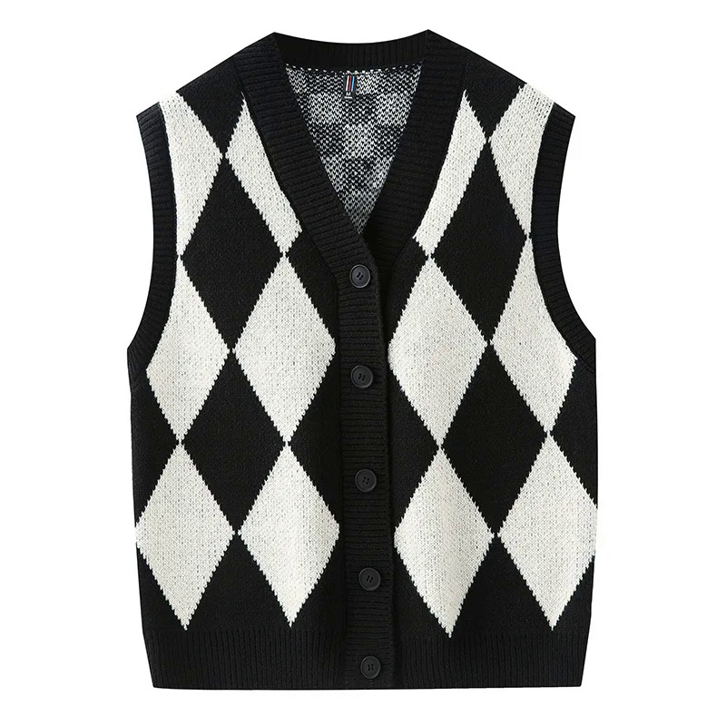 Pxing-2023 mùa xuân và mùa thu 100 len nguyên chất Nam DệT Kim Tank Top không tay vest vừa và thanh niên v-cổ Cashmere Sweaterxiu52-d