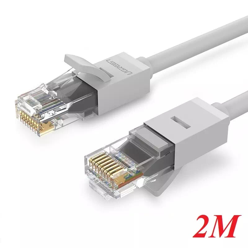Ugreen 20175 2m màu trắng cáp mạng lan cat6 utp nw102