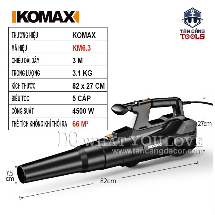 Máy thổi bụi có điều tốc komax 2807