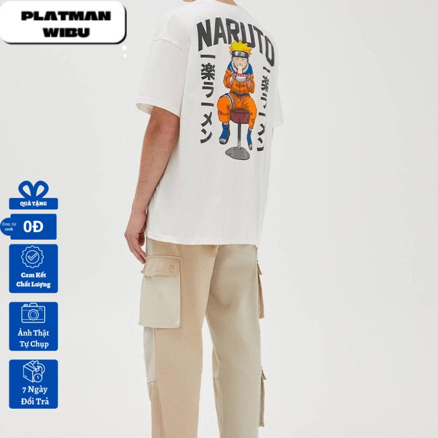 Áo thun form rộng naruto ramen . anime naruto - áo phông unisex 30%