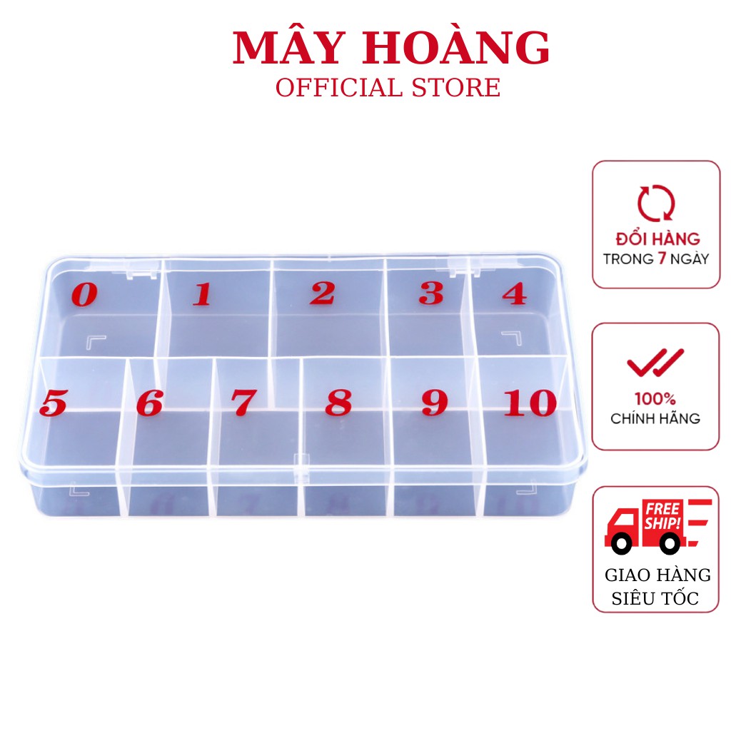 Khay hộp đựng móng , đựng đá 11 ô