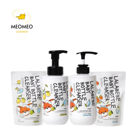 Nước rửa bình sữa thuần chay Lalabebe Kmom Hàn Quốc dạng gel và bọt chống dị ững và vi bụi K-mom K mom