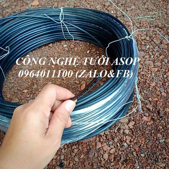 Ống nhựa LDPE màu đen 6 ly - 4mmX6mm cao cấp 1 cuộn dài 200m - dùng cho béc tưới cây