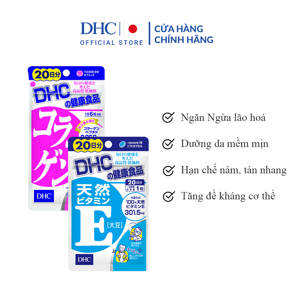 Combo tpbvsk dhc collagen + natural vitamin e 20 ngày