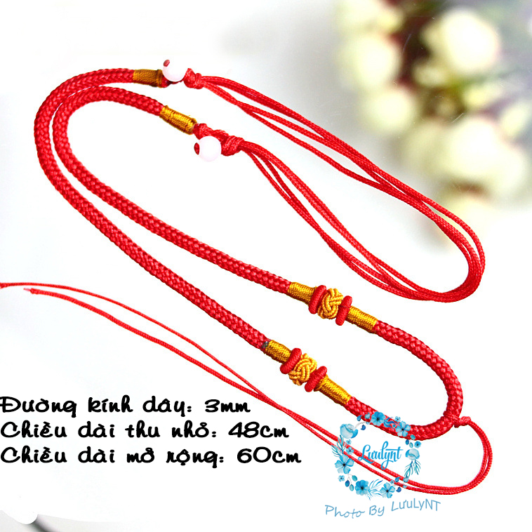 Dây dù phụ kiện trang sức - vòng cổ dây dù 3ly có khóa điều chỉnh độ rộng