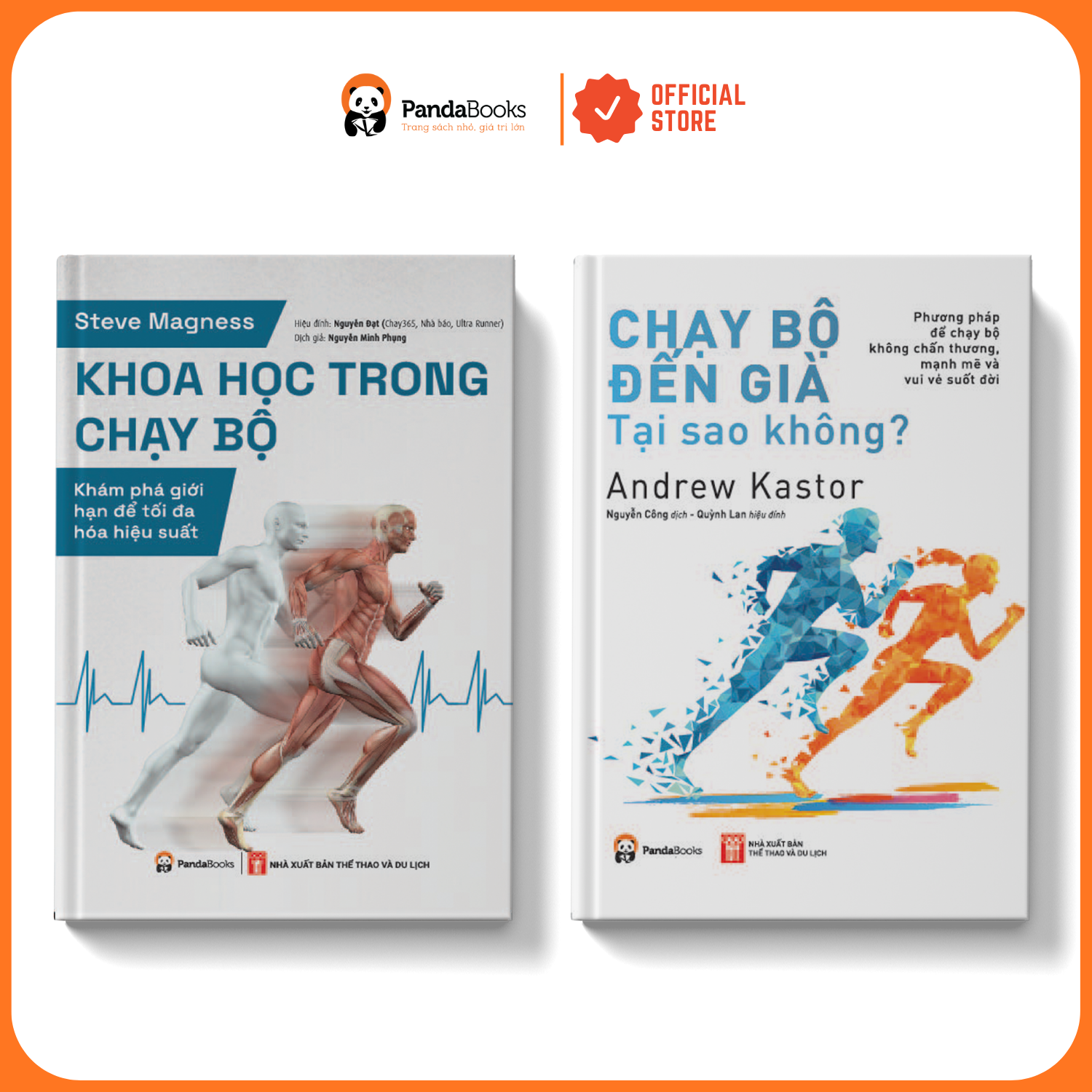 Sách - Combo 2 cuốn Chạy bộ đến già + Khoa học trong chạy bộ [PANDABOOKS]