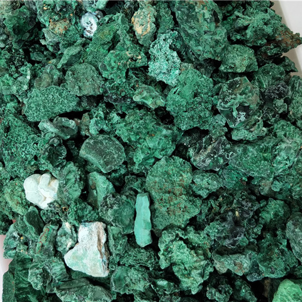 100gr Đá Thô Màu Xanh Lá Thẫm Malachite/Lông công/Khổng tước[100gr Malachite Dark Green Raw Stone]