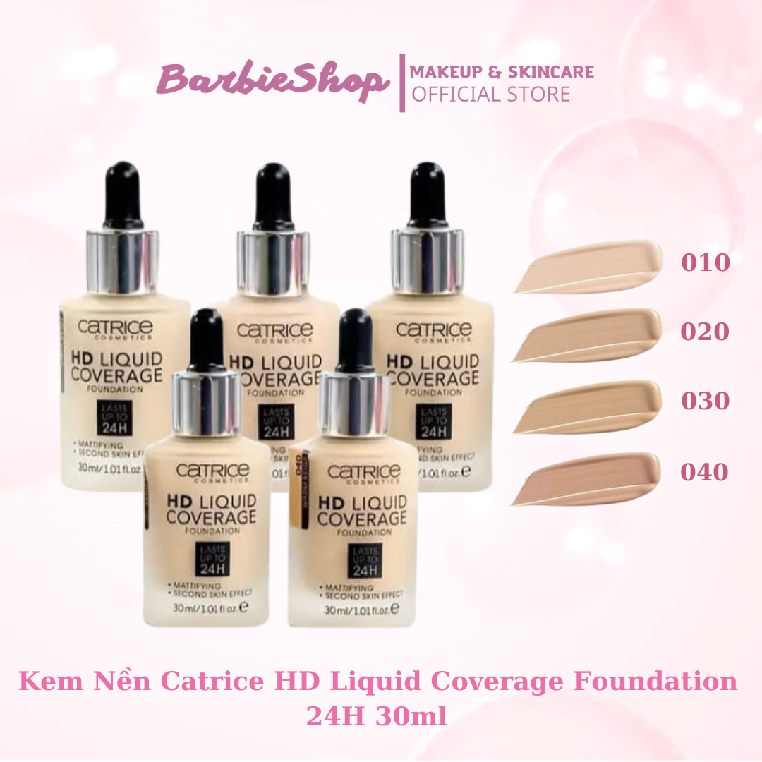 Kem Nền Che Phủ Kiềm Dầu Catrice HD Liquid Coverage Foudation [30ml]