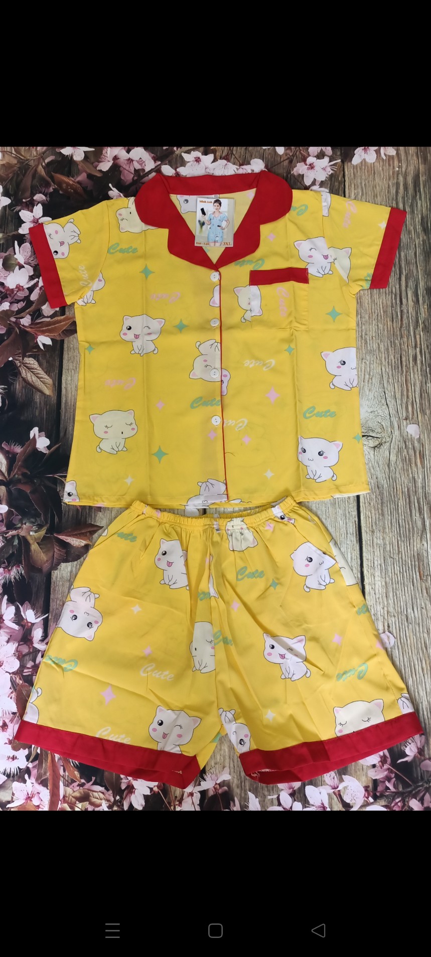 Bộ pijama đùi vải lụa siêu mát hè 2021