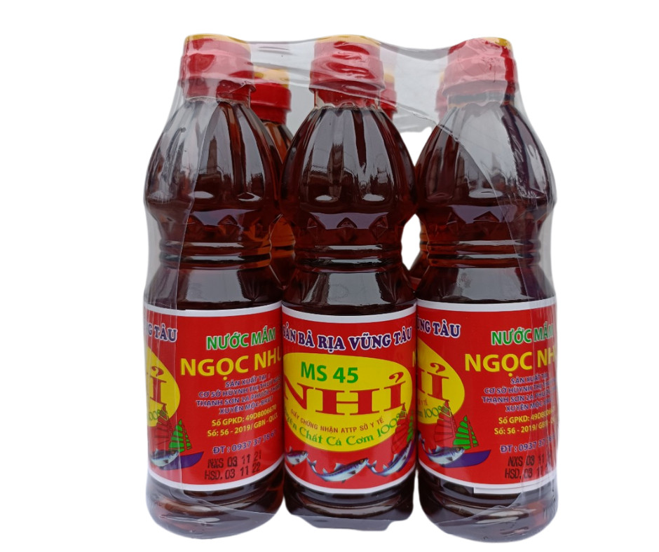 Chai 500ml - thùng 6 chai - nước mắm nhỉ cá cơm hảo hạng ngọc như vũng tàu
