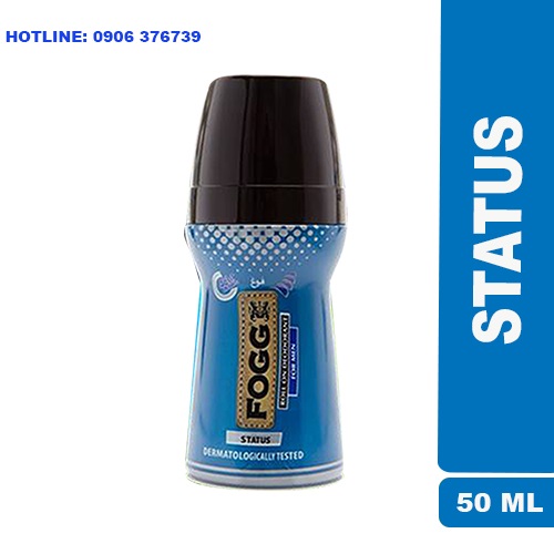 LĂN KHỬ MÙI NƯỚC HOA DÀNH CHO NAM FOGG STATUS 50ML , LƯU HƯƠNG LÂU, NGĂN MÙI HIỆU QUẢ