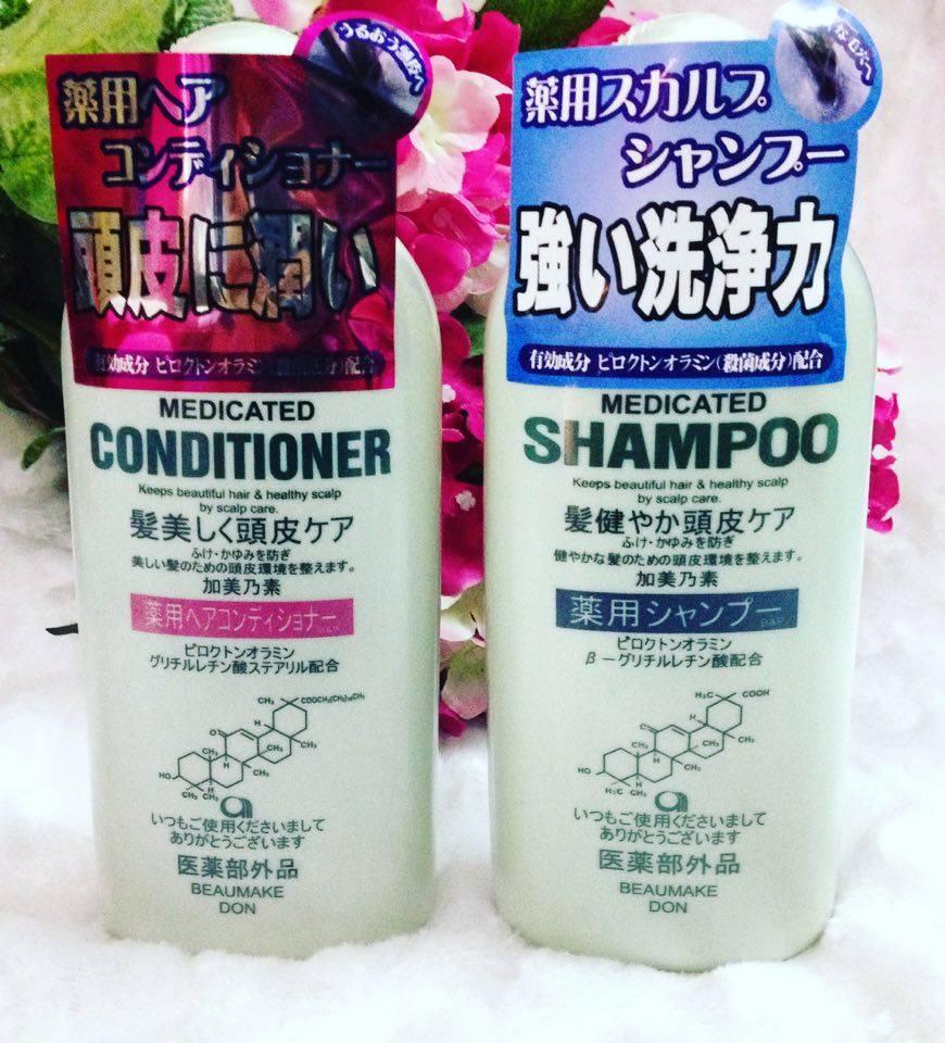 Combo 2 chai Dầu gội đầu và xả triết xuất thiên nhiên chống rụng tóc và kích thích moc tóc KAMINOMOTO SCALP CARE 300ml ( Mẫu mới - Made in Japan - Nhật Bản )