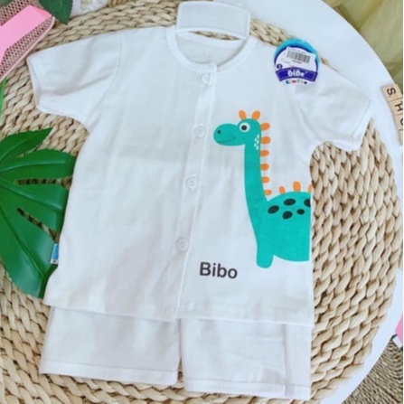 [HCM]Quần &Aacuteo/Bộ Đồ Bibo Kim Thu Tay Ngắn Size Sơ Sinh-12Kg.