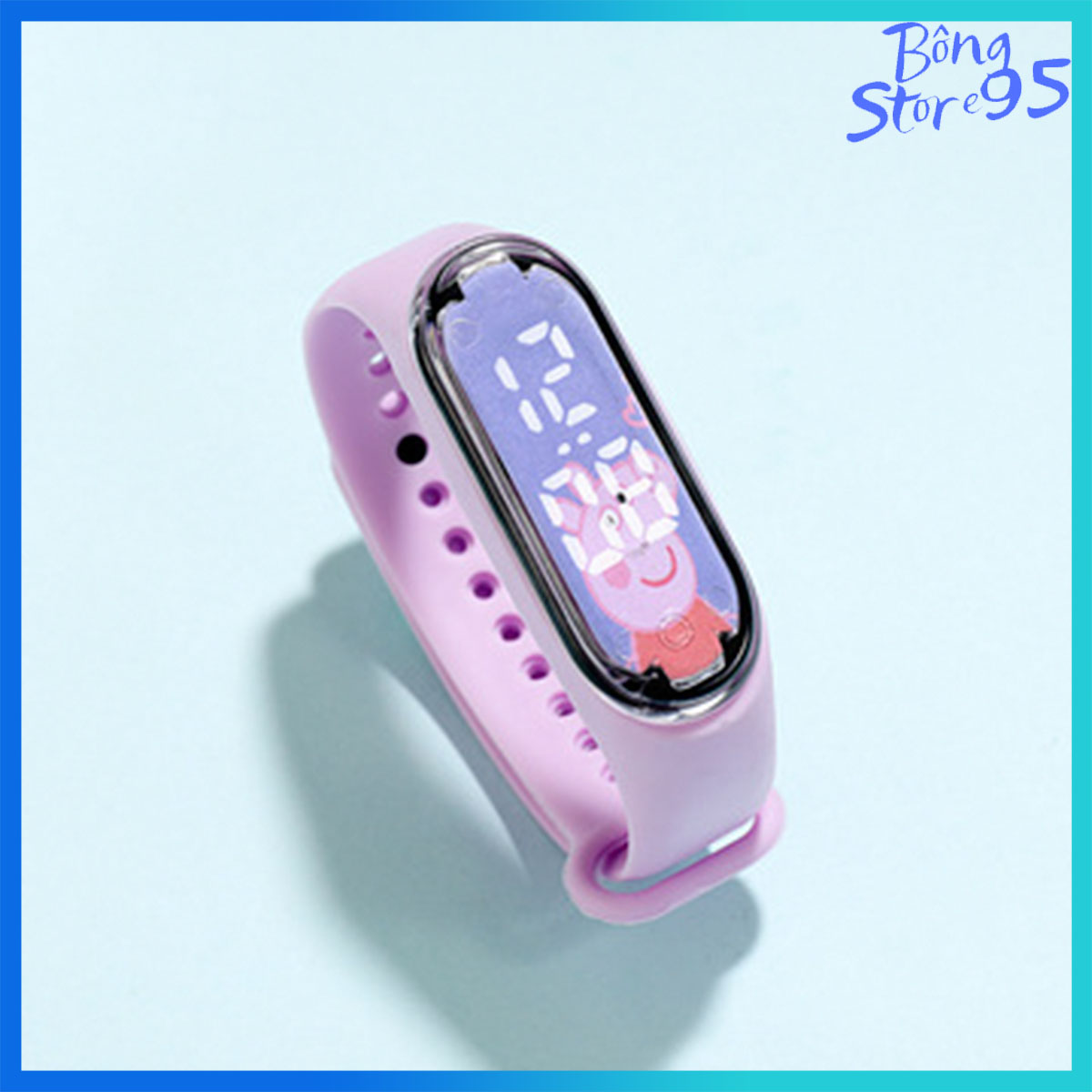 Đồng Hồ Điện Tử Led Trẻ Em Dây Silicon Mặt Hình Nhân Vật Hoạt Hình Siêu Dễ Thương