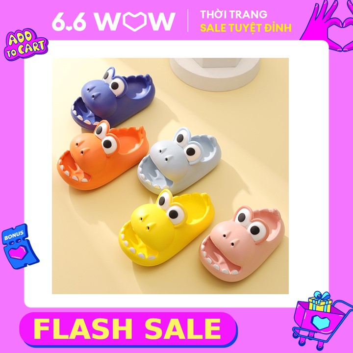 [ SALE 50% ]Dép nam nữ cá sấu há miệng khủng long mắt to dép quai ngang cá sấu mắt to siêu dễ thương phong cách ulzzang( tăng 1-2 size )- ABCD SHOP