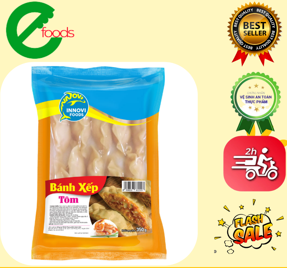 Bánh Xếp Tôm Inovi 350G Chiên Giòn Ngon (Chọn Giao Hàng 2h giúp shop nha)