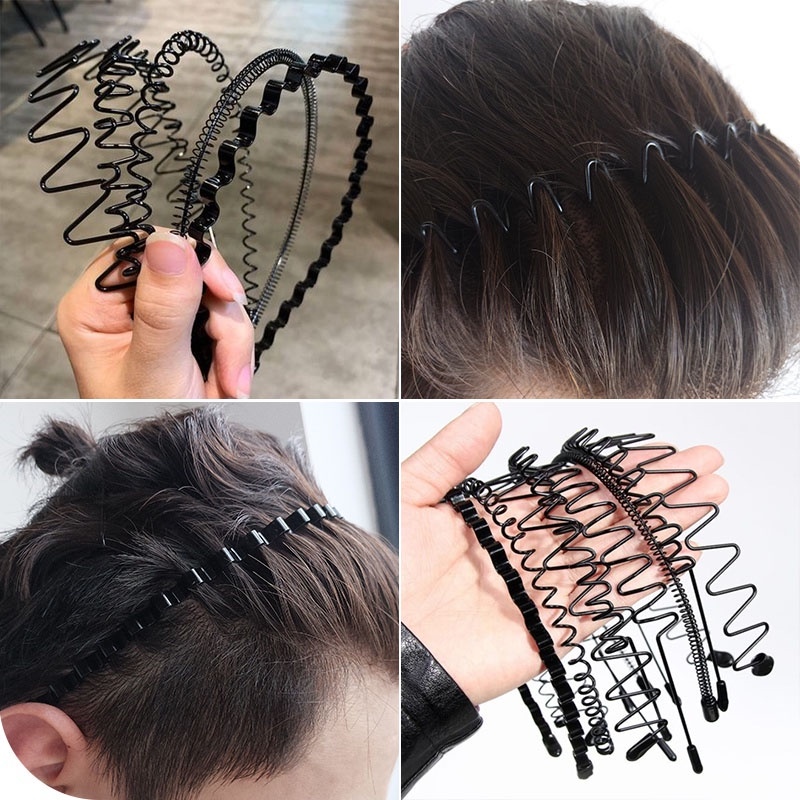 Bờm cài tóc kim loại thiết kế đơn giản cho nam và nữ  Cài tóc