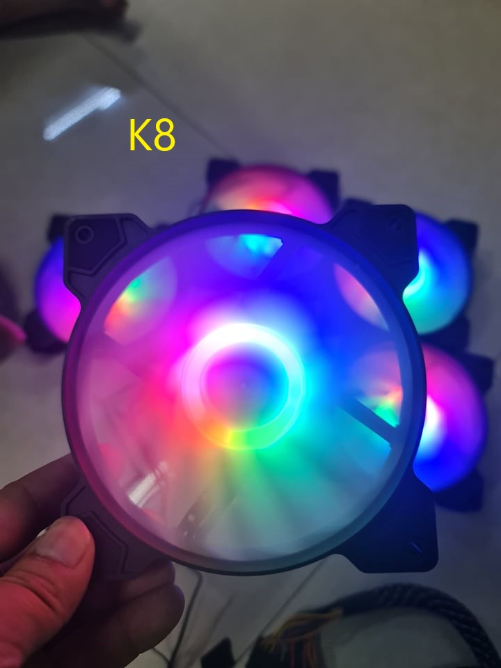 Fan case K8 Coolmoon led rgb, kèm ốc - nguồn trực tiếp