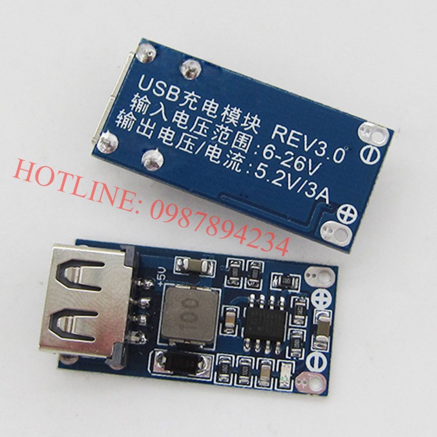 Mạch chuyển đổi sang USB (Điện áp vào 6-26V) 12