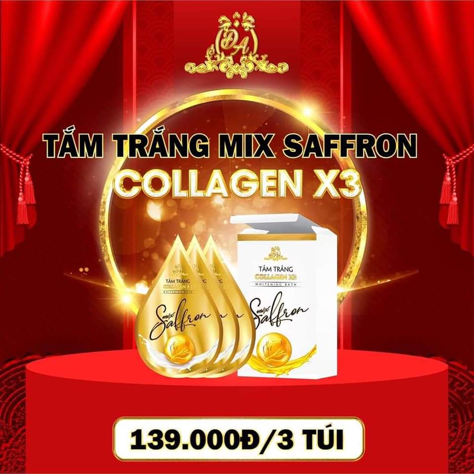 Combo 3 gói tắm trắng collagen x3