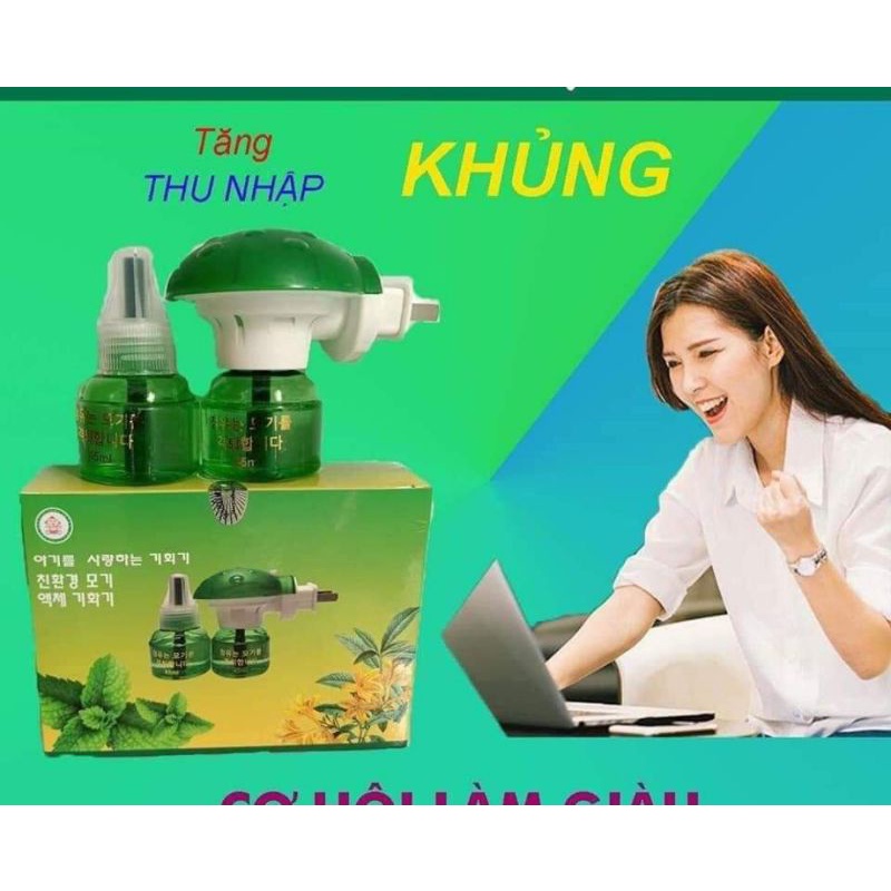 Tuyển sỉ 3x 4x đèn đuổi muỗi tám bảo an 1 cùi và 2 lọ tinh dầu