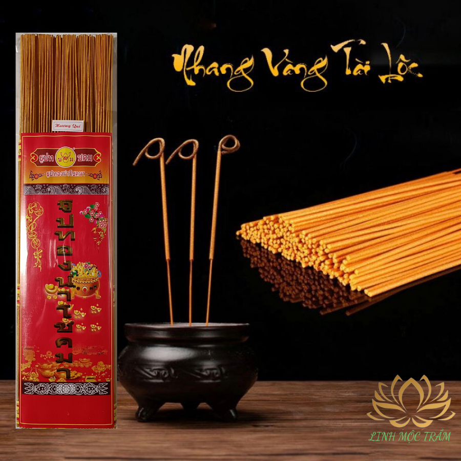 Nhang Thần Tài Thái Lan Chính Hãng Hương Sạch Ít Khói Cuộn Tàn Tài Lộc
